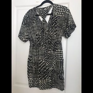 80’s tribal printed mini dress with cutouts